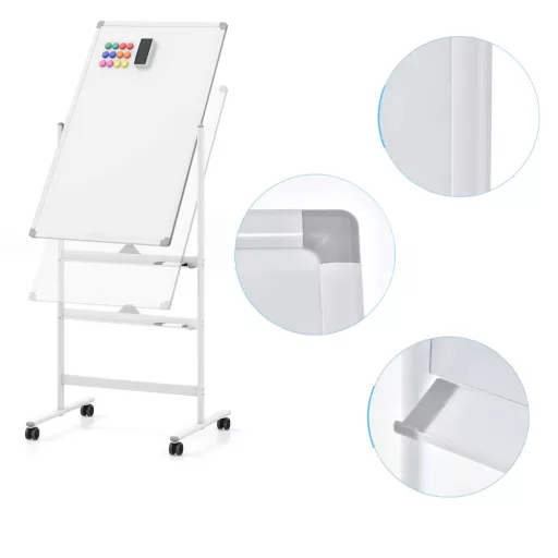 Flip Chart Biela Tabuľa s Príslušenstvom, 60 x 90 cm