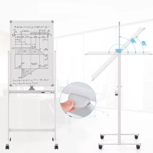 Flip Chart Biela Tabuľa s Príslušenstvom, 60 x 90 cm