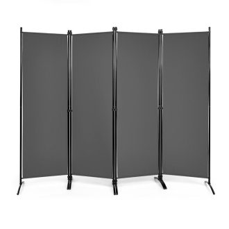 4-panelový paraván 173cm šedý