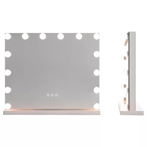 Stolný kozmetický zrkadlo s LED osvetlením
