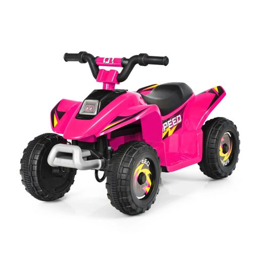 Detský štvorkolový elektrický vozík na batérie, ružový