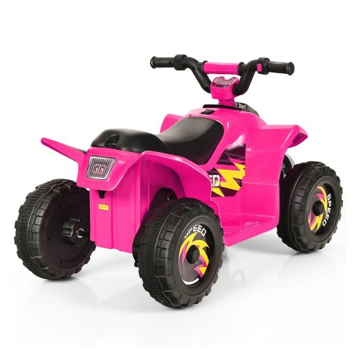 Detský štvorkolový elektrický vozík na batérie, ružový