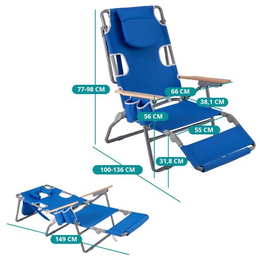 3 v 1 skladacia plážová stolička