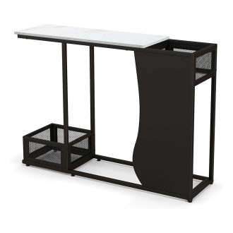 Konferenčný stolík s faux mramorovou doskou