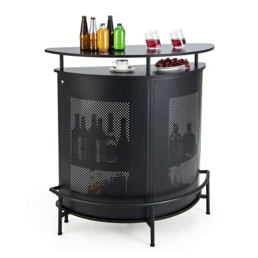 Polkruhový barový pult