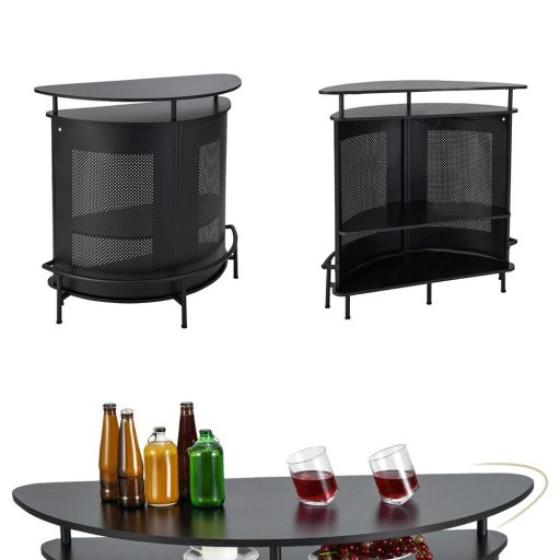 Polkruhový barový pult