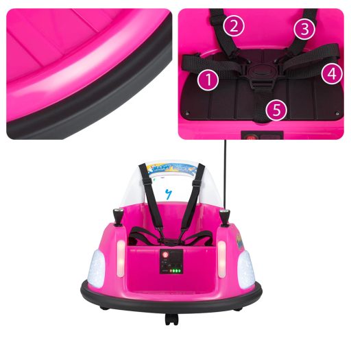 Detský dodžem 12V, ružový