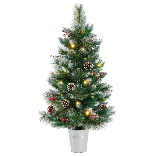 Ozdobený umelý vianočný stromček s 20 teplými LED svetlami, 90 cm