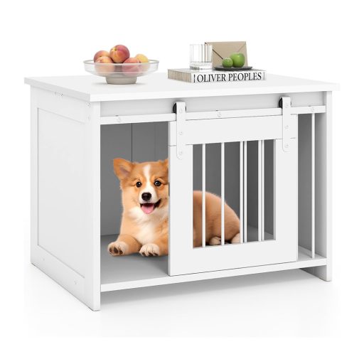 Moderná vnútorná psia búda, biela