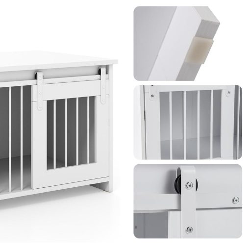 Moderná vnútorná psia búda, biela