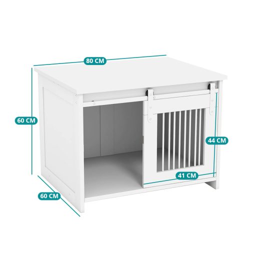 Moderná vnútorná psia búda, biela