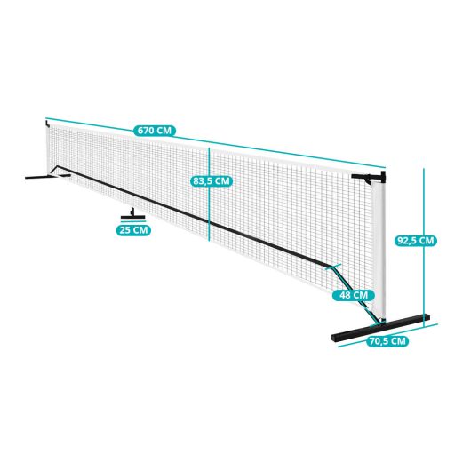 Prenosná pickleball sieť s taškou