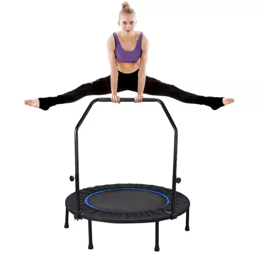 Fitness trampolína s madlom