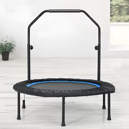 Fitness trampolína s madlom