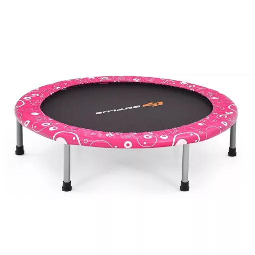 Skladací detský trampolín s madlom, ružový