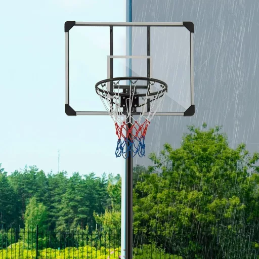 Nastaviteľný basketbalový kôš, priehľadný