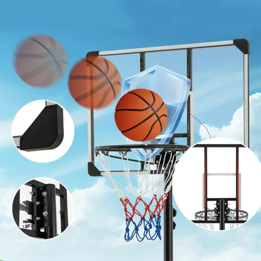 Nastaviteľný basketbalový kôš, priehľadný