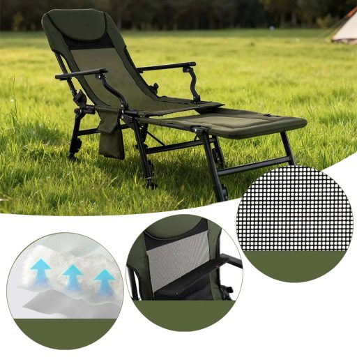 Veľká rybárska stolička s opierkou na nohy