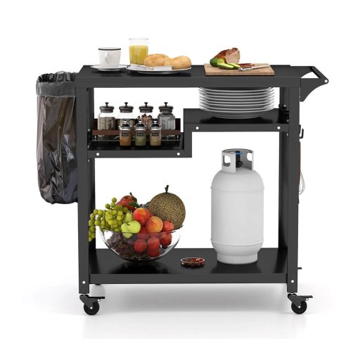 Pojazdný trojposchodový grilovací vozík