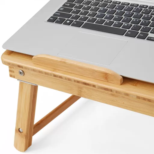 Nastaviteľný bambusový stôl na laptop