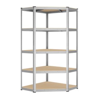 5-podlažná rohová úložná polica 70x70x180