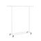 Nastaviteľný pojazdný stojan na oblečenie, biely