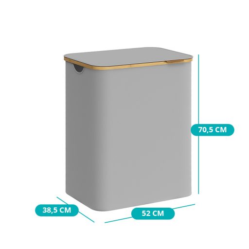 Plastový kôš na bielizeň, sivý