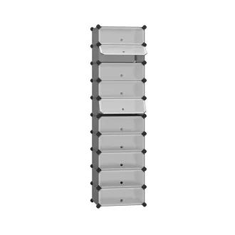 Plastový úložný kabinet, šedý