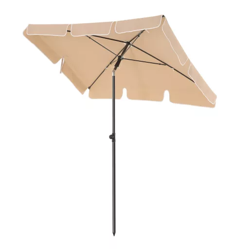 Nastaviteľný slnečník s taškou, 2x1.25m orech
