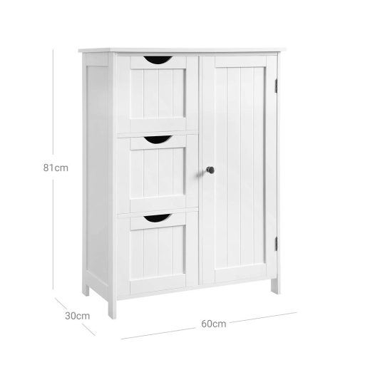 Úložná skrinka s 3 zásuvkami a 1 policou 60x30x81 cm