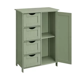 Strednezelená komoda s 4 zásuvkami 55x30x82.2cm
