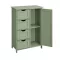Strednezelená komoda s 4 zásuvkami 55x30x82.2cm