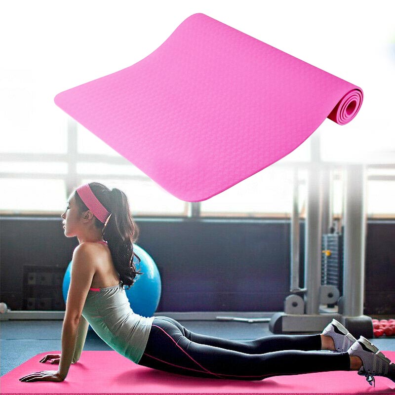 Podložka na jogu s prenosnou taškou navyše, 3 rôzne farby- ružová