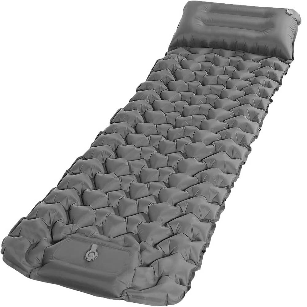 Turistický matrac pre jednu osobu, sivý