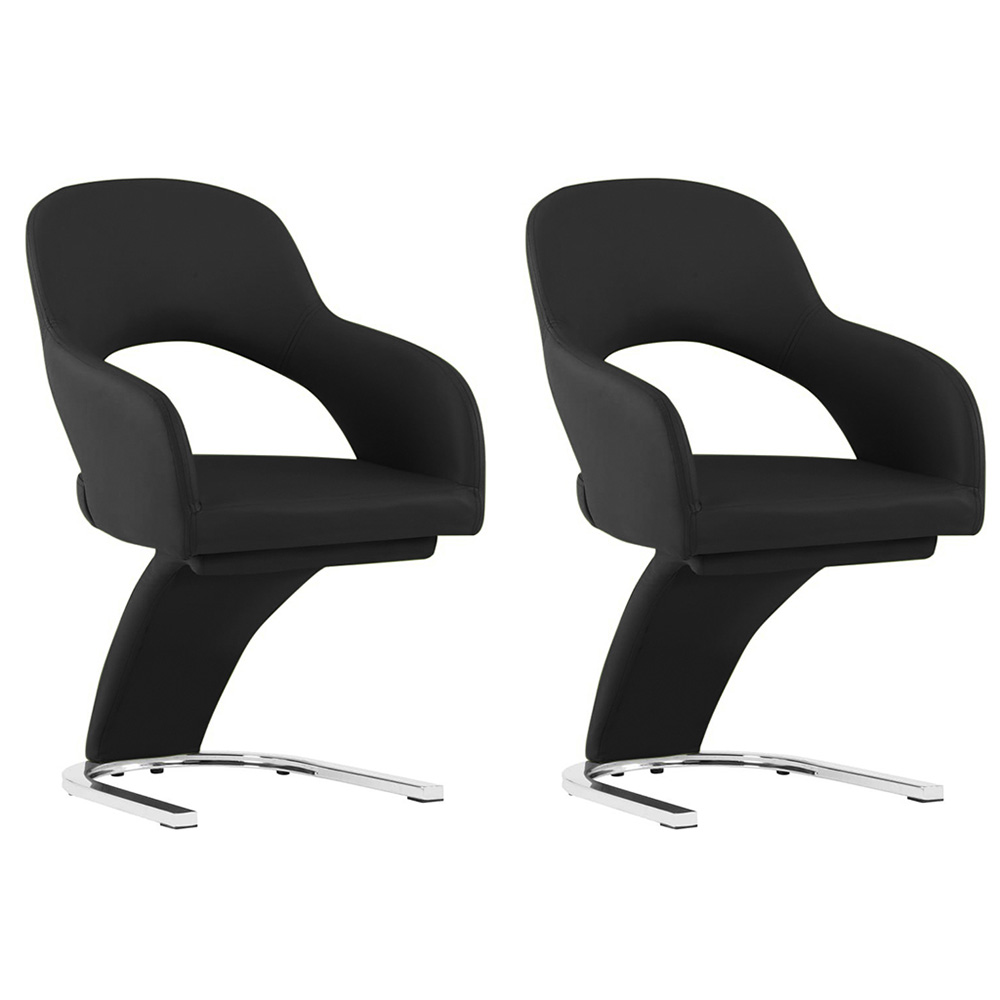 E-shop Jedálenské stoličky Emma, 2 ks, 2 rôzne farby, čierne