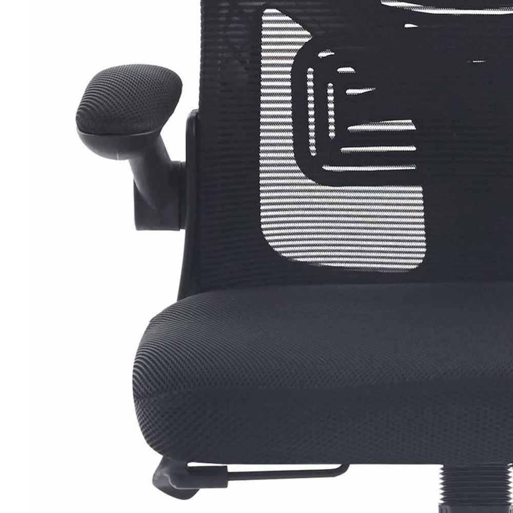 Ergonomické kancelárske kreslo s prehýbateľnými lakťovými opierkami, čierna
