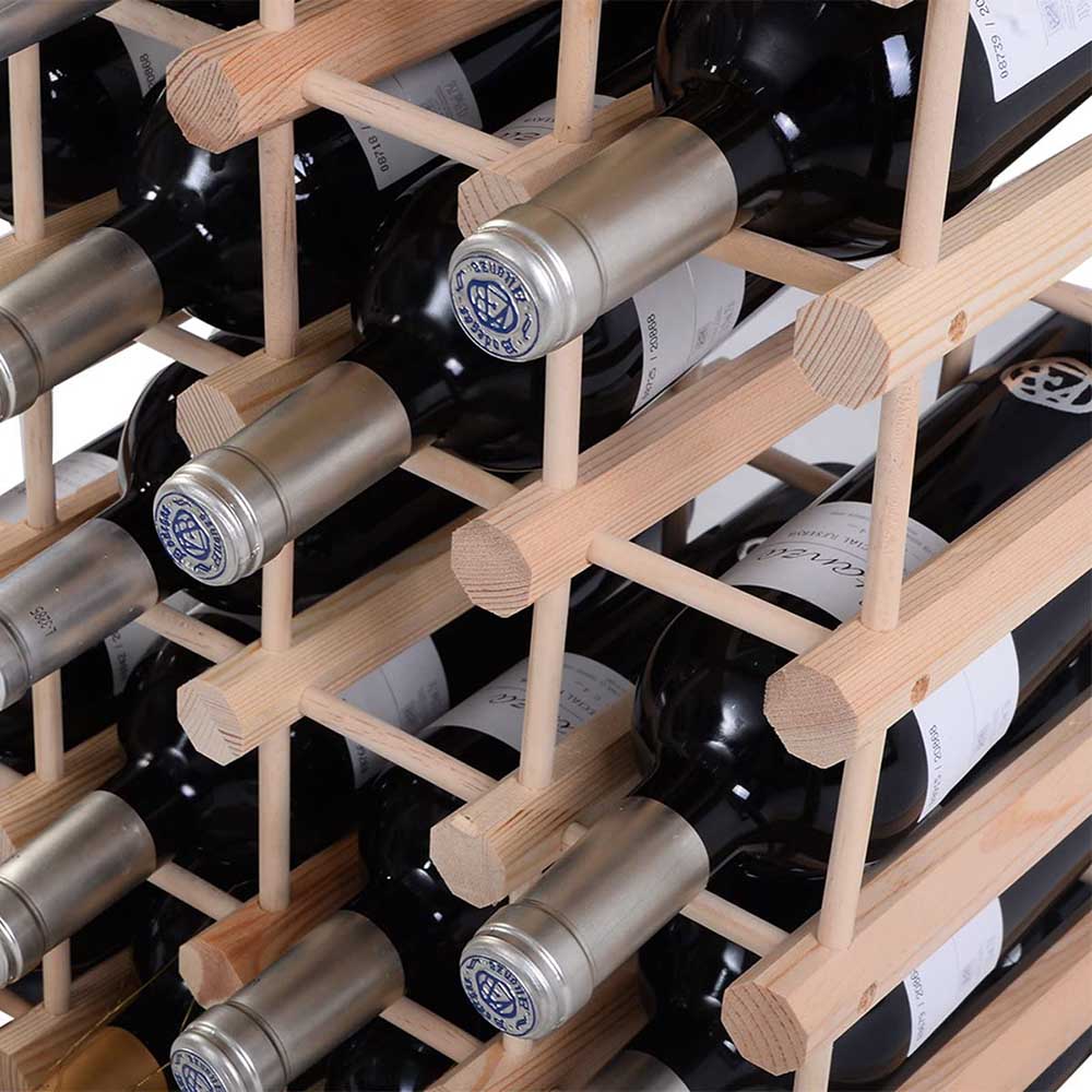 Drevený regál na víno pre 36-40 fliaš