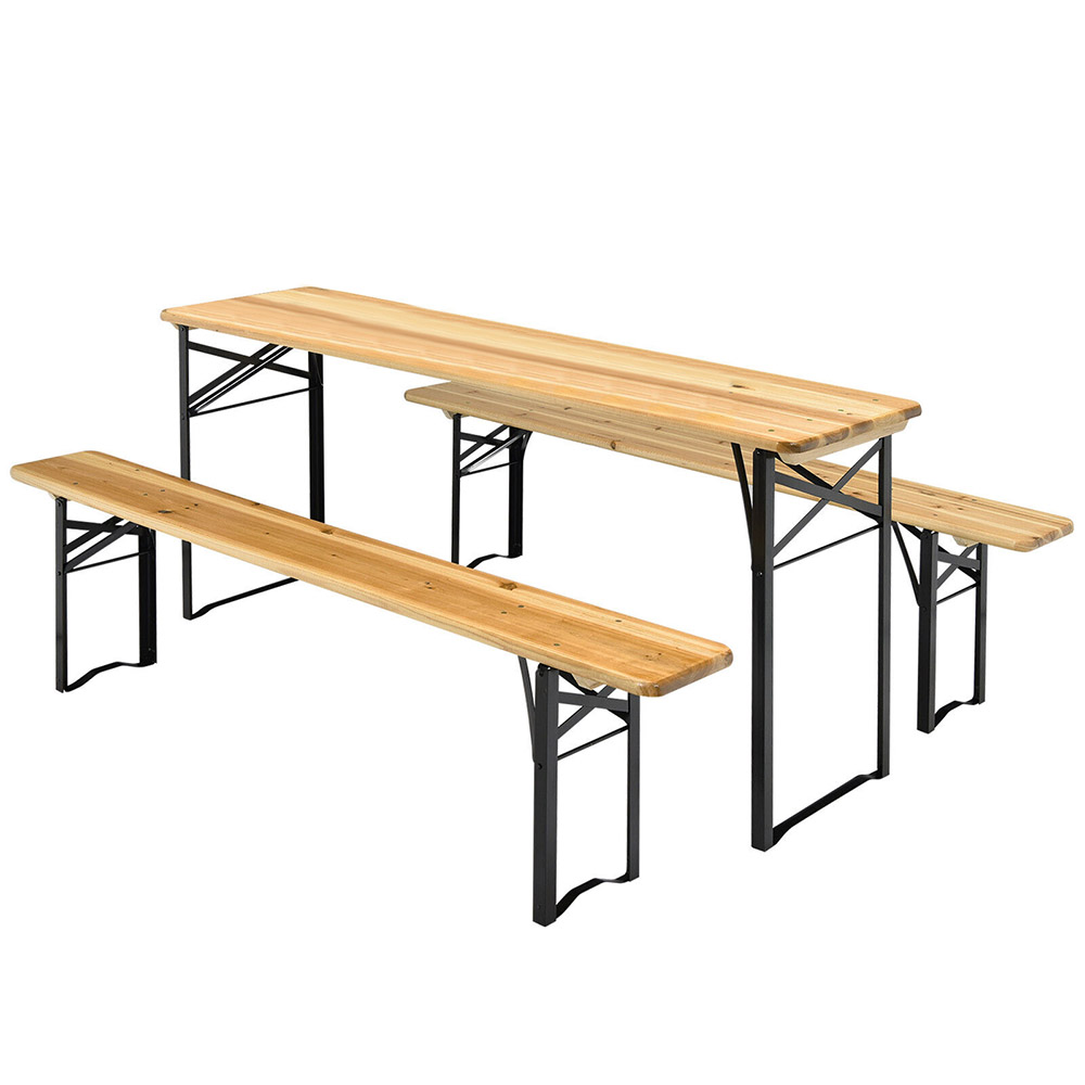 E-shop Drevený pivný stôl 3-dielny