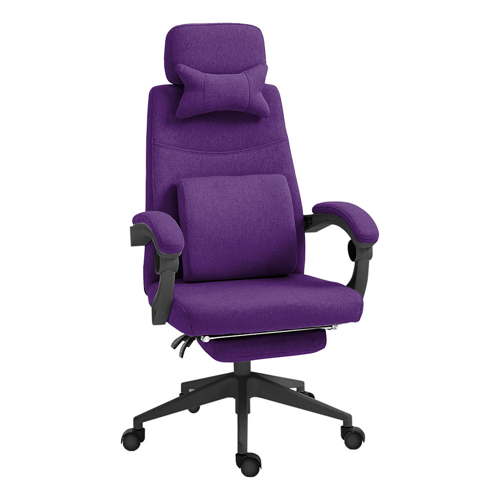 E-shop Kancelárska otočná stolička s opierkou hlavy - fialová
