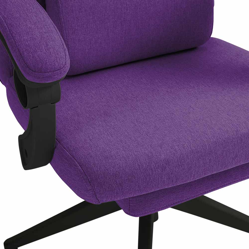 Kancelárska otočná stolička s opierkou hlavy - fialová