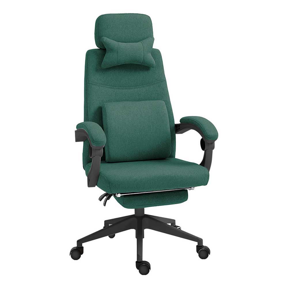 Kancelárska otočná stolička s opierkou hlavy - zelená