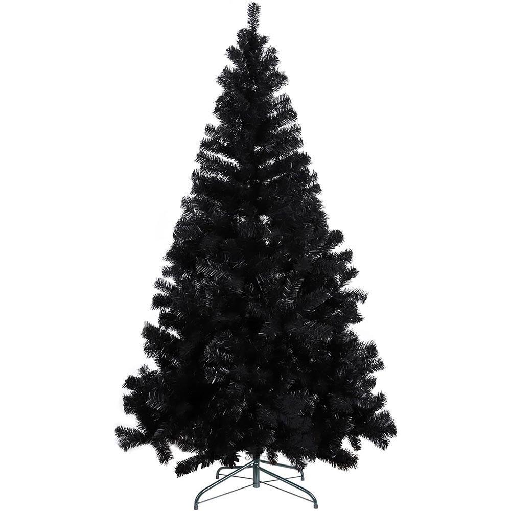 E-shop Čierny umelý vianočný stromček, 150 cm 415 vetiev