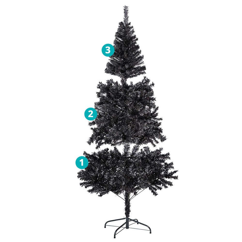 Čierny Umelý Vianočný Stromček, 180 Cm 708 Vetiev