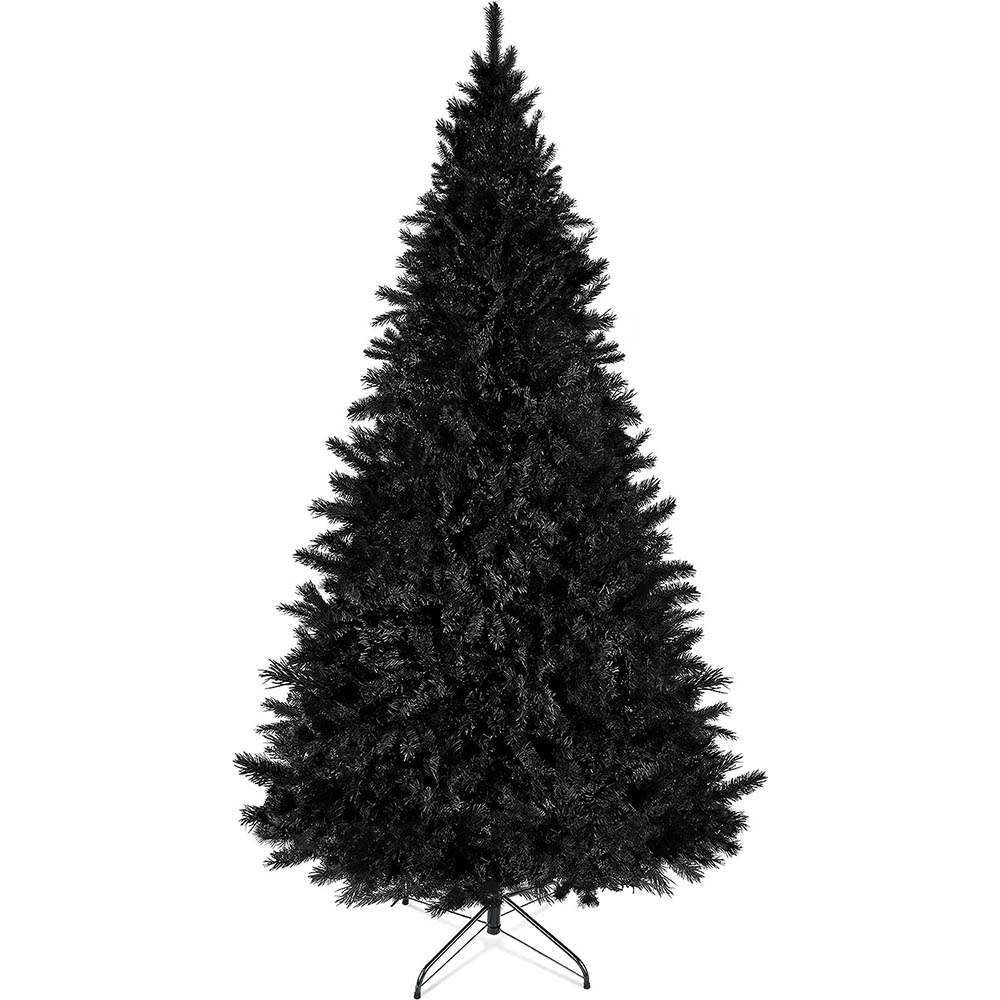 E-shop Čierny umelý vianočný stromček, 210 cm 1000 vetiev