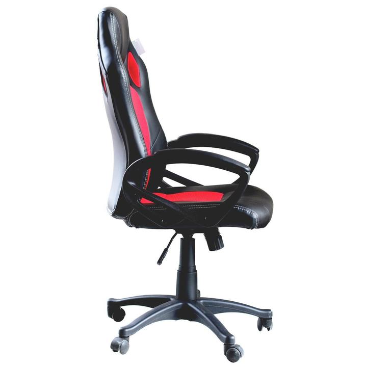 Gamer stolička Basic s farebnou opierkou, červená 