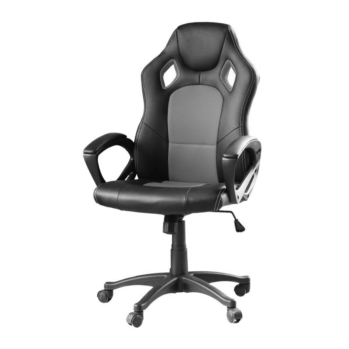 E-shop Gamer stolička Basic s farebnou opierkou, sivá