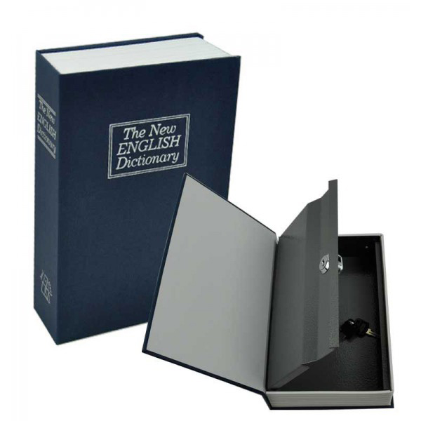 Bezpečnostná Krabica V Tvare Knihy- Modrá