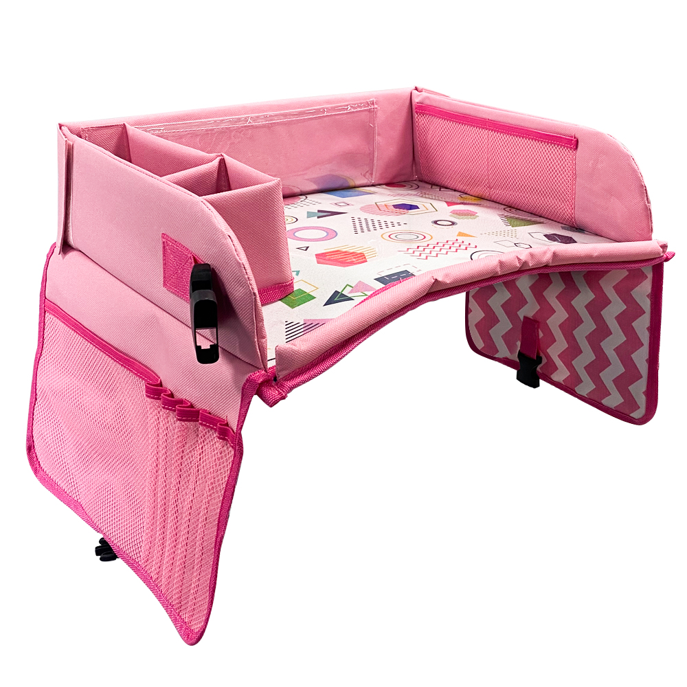 E-shop Prenosný detský stolík do auta s vreckami, pink