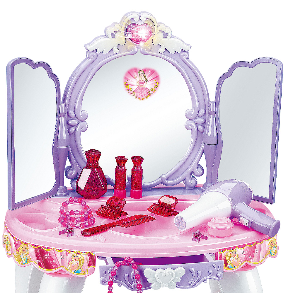 Detský Toaletný Stolík Pre Princezny, Fialovo-ružový