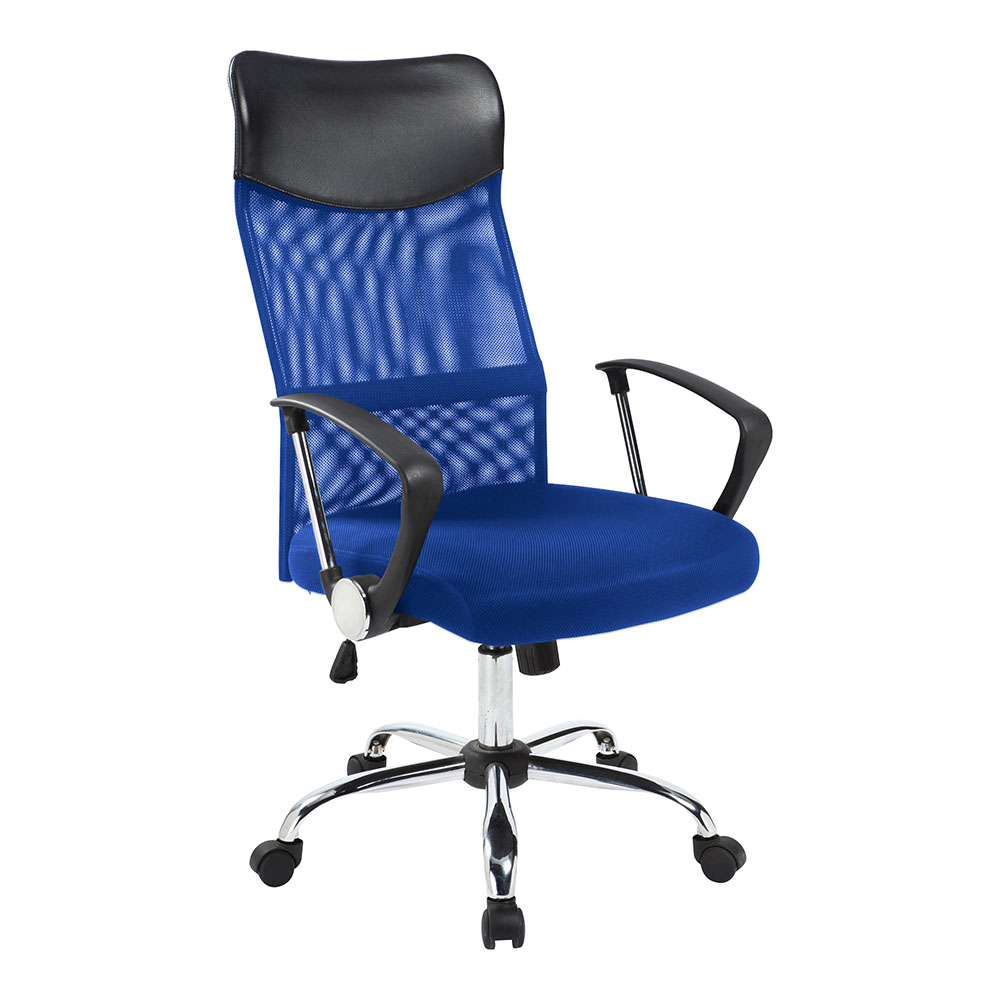 E-shop Ergonomické kancelárske kreslo s vysokou opierkou, 3 rôzne farby- modré